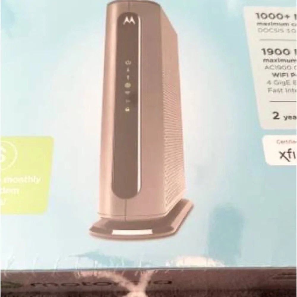 New Motorola MG7700 Modem WiFi Router Combo with Power Boost. Sealed in its box